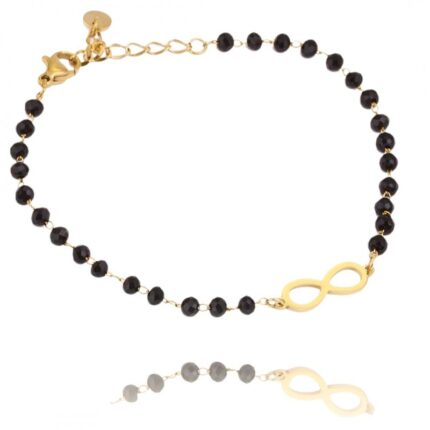 Bransoletka stal chirurgiczna pozłacana  złotem 14k gold BST1226