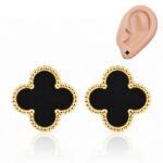 Kolczyki ze stali szlachetnej platerowane 14k złotem