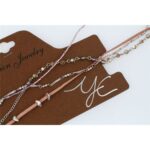 Srebrny naszyjnik choker boho z koralikami - obrazek 2