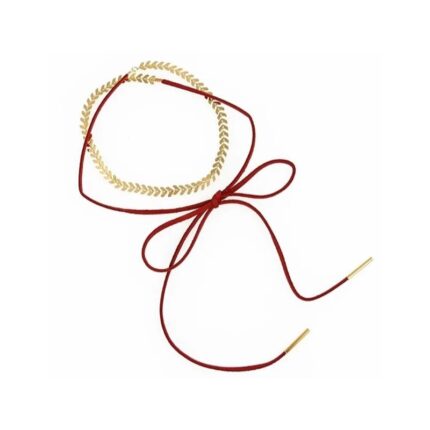 NASZYJNIK CHOKER "CHEVRON" - BORDOWY