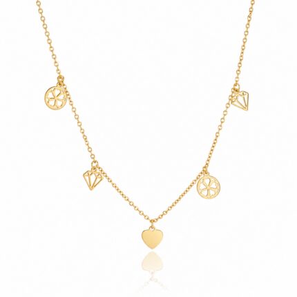 Naszyjnik stal chirurgiczna pozłacana 14k gold NST1371