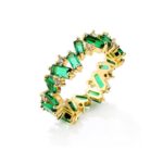 Pierścionek stal chirurgiczna platerowana złotem PST623ZIE